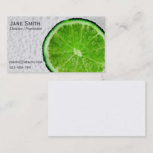 栄養士の栄養士のフリーの健康 名刺 (正面/裏面)