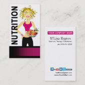 栄養士の栄養士の食糧マネージャーの健康な食べ物 名刺 (正面/裏面)