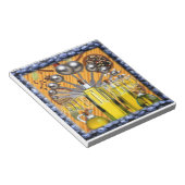 栄養士の食糧コラージュのロゴ ノートパッド (アングル)