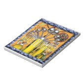 栄養士の食糧コラージュのロゴ ノートパッド (回転)