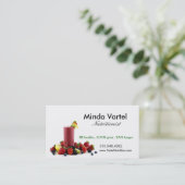 栄養士の食糧コーチ、健康、重量のスムージー 名刺 (スタンド正面)