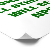 栄養士の駐車場のみ他のすべてのNPOになる ポスター (角)