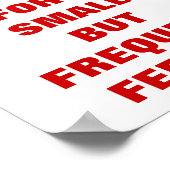 栄養士は小さいが頻繁に出食べ物を与える ポスター (角)