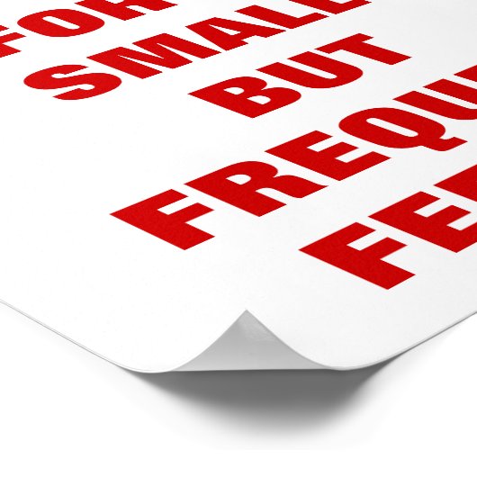 栄養士は小さいが頻繁に出食べ物を与える ポスター (角)