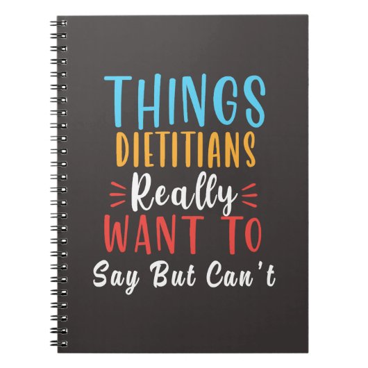 栄養士は本当に言いたいが言いたくない ノートブック (正面)