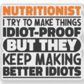 栄養士を作るおもしろい諺 シール (正面)