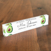 栄養士アボカパーソナライズされたドの栄養士 デスクネームプレート (側面)