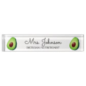 栄養士アボカパーソナライズされたドの栄養士 デスクネームプレート (正面)
