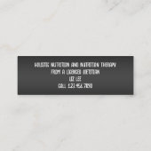 栄養士グルメ栄養 スキニー名刺 (裏面)