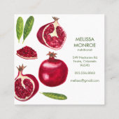 栄養士シェフコーチポメザニンズオータムフルーツ スクエア名刺 (裏面)