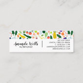 栄養士シェフコーチユニーク野菜アート スキニー名刺 (裏面)