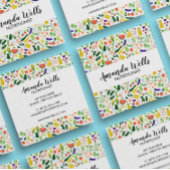 栄養士シェフコーチユニーク野菜アート スクエア名刺