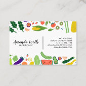 栄養士シェフコーチユニーク野菜アート 名刺 (裏面)