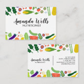 栄養士シェフコーチユニーク野菜アート 名刺 (正面/裏面)