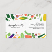 栄養士シェフコーチユニーク野菜アート 名刺 (裏面)