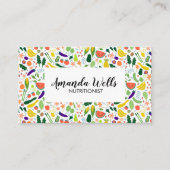 栄養士シェフコーチユニーク野菜アート 名刺 (正面)