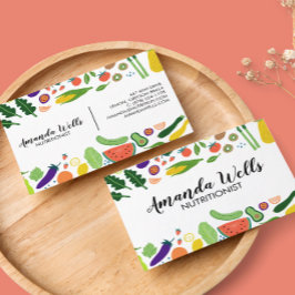 栄養士シェフコーチユニーク野菜アート 名刺