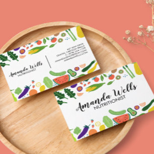 栄養士シェフコーチユニーク野菜アート 名刺