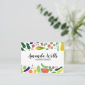 栄養士シェフコーチユニーク野菜アート 名刺 (スタンド正面)