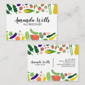 栄養士シェフコーチユニーク野菜アート 名刺 (正面/裏面)