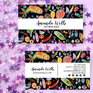 栄養士シェフディティユニークティアンベギスフルーツ 名刺