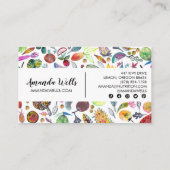 栄養士シェフディティユニークティアンベギスフルーツ 名刺 (裏面)