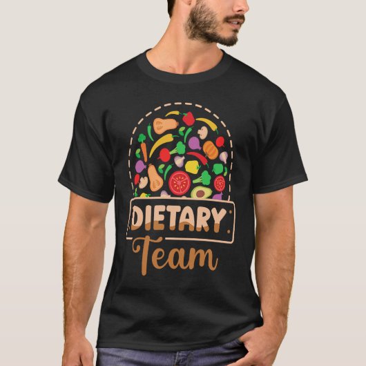 栄養士チーム登録栄養士Diettitian Dietary Aide RD Tシャツ (正面)