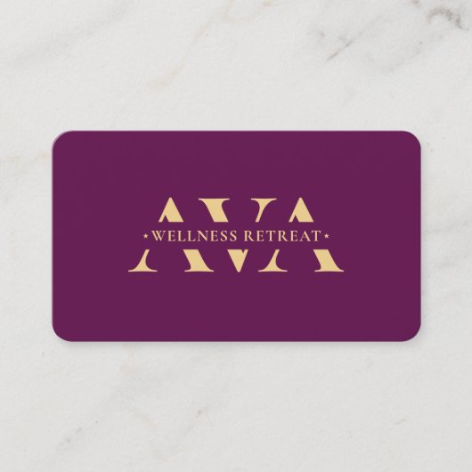 栄養士ディティアンラグジュアリーパープルモダン 名刺 (正面)