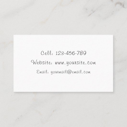 栄養士ディティシンプルティアンウォーターカラーブルーベリー 名刺 (裏面)