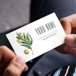 栄養士ディティティアンオリーブグリーンリーウォーターの色 名刺