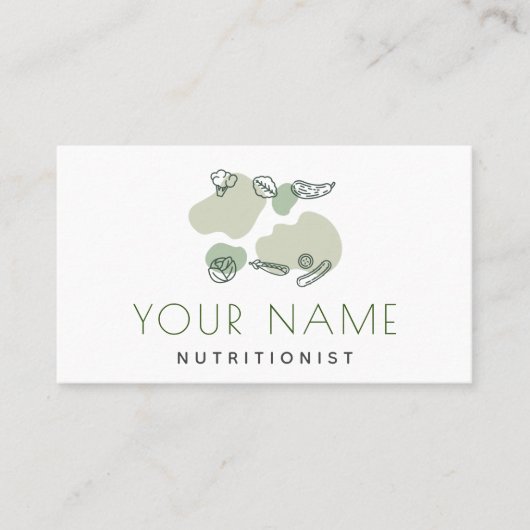 栄養士ディティ描ティアンベジス迷彩柄パターン 名刺 (正面)