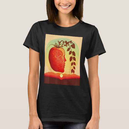 栄養士トマトフルーツ植物栄養士と Tシャツ (正面)