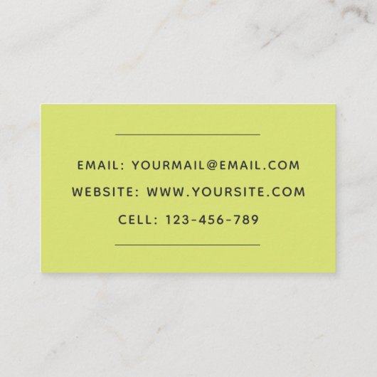 栄養士ネオンフードパタシンプルーンミニマルグレイ 名刺 (裏面)