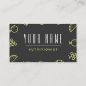 栄養士ネオンフードパタシンプルーンミニマルグレイ 名刺 (正面)