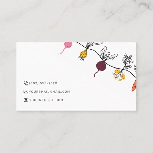 栄養士パーソナルシェフミニマリストクールベギー 名刺 (裏面)