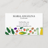 栄養士パーソナルシェフモダンボカッコいいギー 名刺 (裏面)