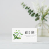 栄養士フードコーチウォーターカラーピースヘルシー 名刺 (スタンド正面)