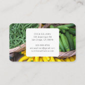 栄養士ヘルスコーチシェフズッキーニベジス 名刺 (裏面)