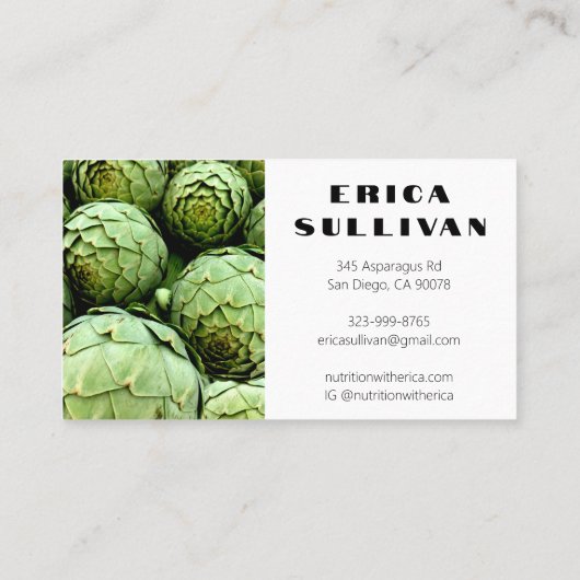 栄養士ヘルスコーチシェフダイエット野菜の写真 名刺 (裏面)