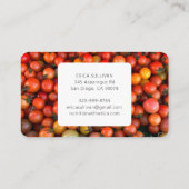 栄養士ヘルスコーチシェフトマトビーガンダイエット 名刺 (裏面)