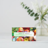 栄養士モダンカラフル果実 名刺 (スタンド正面)