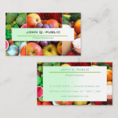 栄養士モダンカラフル果実 名刺 (正面/裏面)