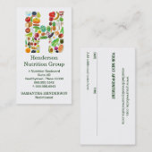 栄養士モノグラムHアポイントメント 予約カード (正面/裏面)