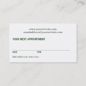 栄養士モノグラムHアポイントメント 予約カード (裏面)