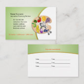 栄養士及び栄養士のための名刺 予約カード (正面/裏面)