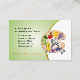 栄養士及び栄養士のための名刺 予約カード