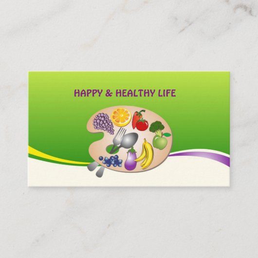 栄養士及び栄養士のための名刺 名刺 (正面)