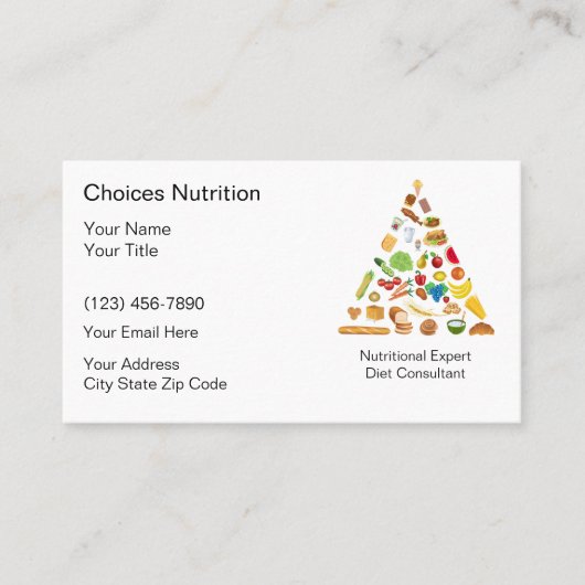 栄養士名刺 名刺 (正面)