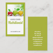 栄養士栄養コーチアップルフルーツカード 名刺 (正面/裏面)