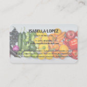 栄養士栄養コーチバイリンガル 名刺 (裏面)